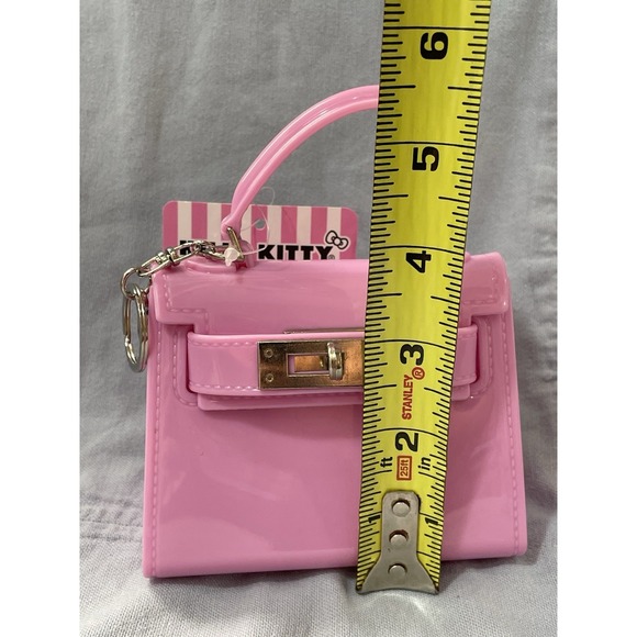 NEW Sanrio Hello Kitty Pink Mini Purse Bag Plastic w/ Keychain & Toy - Picture 6 of 6